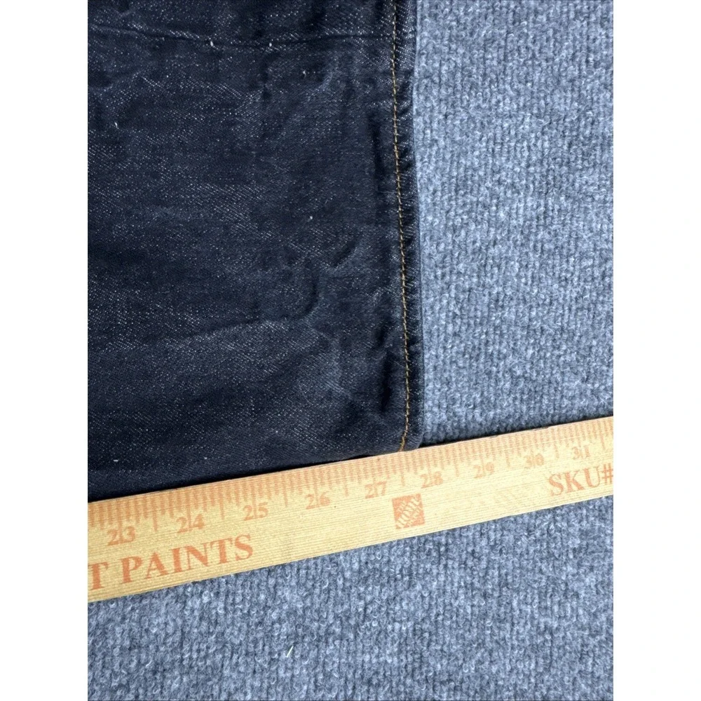 Levi's 501 Black Denim Jeans Men Button Fly Straight Fit 42x30 (42x28)